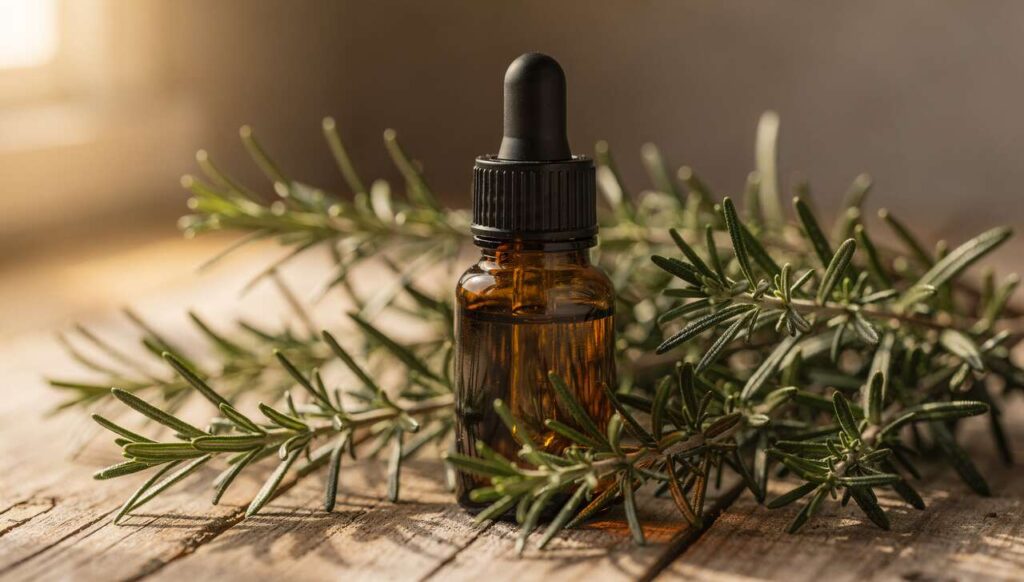 Huile essentielle de romarin : c'est la plus étudiée pour stimuler les fonctions cognitives et la concentration